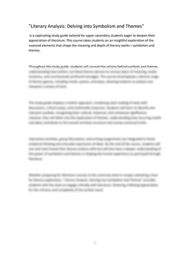 Delving Into Symbolism And Themes